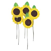 Sunflower Shaped Twist Ties - Set of 24 Fun Twist Ties - Party Supplies