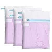 Polecasa 3 Pack Durable Fine Mesh Laundry Bags with Reinforced Zipper and Hanging Loop for Delicates, 9 x 12 Inches (3 Small)