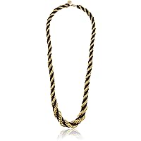 Ben-Amun Jewelry St. Tropez Long Gold and Navy Rope Necklace, 33