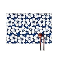 Blue Hibiscus Flower Placemats Set of 4 Washable Non-Slip Table Mats Heat-Resistant Cloth Placemats for Dining Table, bxfhfxh546
