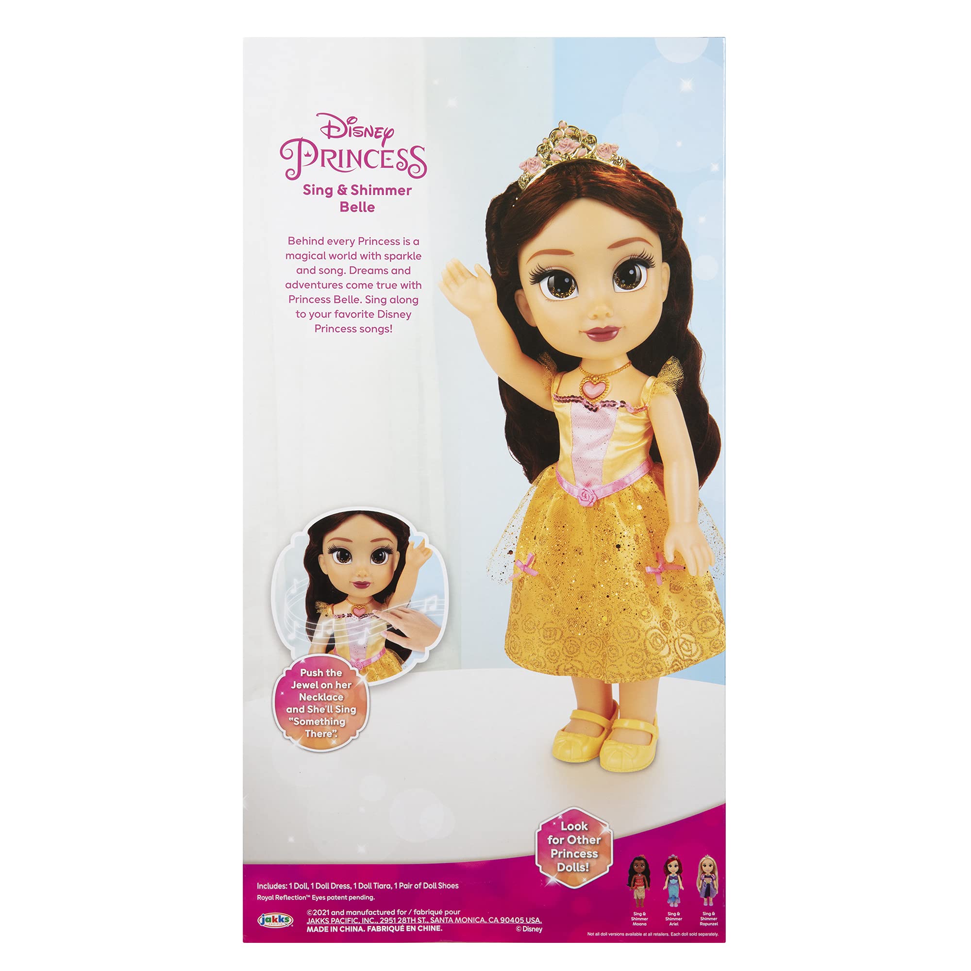 Disney Princess Belle Doll Sing & Shimmer Toddler Doll, Sings Something There [Amazon Exclusive]