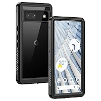 Lanhiem Pixel 7a Case, IP68 Waterproof Dustproof, Built-in Screen Protector, Rugged Full Body Shockproof Phone Case for Google Pixel 7a, Black/Clear
