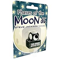 Phases of The Moon d6 | 19mm Six-Sided Die | Includes Two Mystery Dice | Tabletop Roleplaying Games | RPG | from Steve Jackson Games