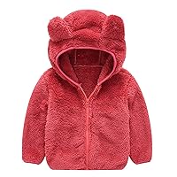 Toddler Baby Girls Boys Fleece Jacket Zip Up Teddy Coat Winter Sweaters