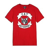 Diesel Boys' T-Shirt with Cat Tisco Red, Sizes 8-16 - 10