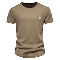 Muscle Shirts for Men,Mens T Shirt Muscle Gym Workout Athletic Shirts Summer Casual Solid Color T-Shirt