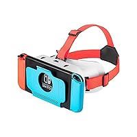 VR Headset Compatible with Nintendo Switch & Nintendo Switch OLED, Upgraded with Adjustable 3D Lenses, Virtual Reality Glasses for Nintendo Switch/OLED, Switch VR Kit