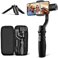 hohem 3-Axis Gimbal Stabilizer for iPhone 13 12 11 PRO X XR XS Smartphone with 3D Inception Sport Mode Object Face Tracking Motion Time-Lapse Quick Balance Handheld Gimbal for Vlog Youtuber Live Video