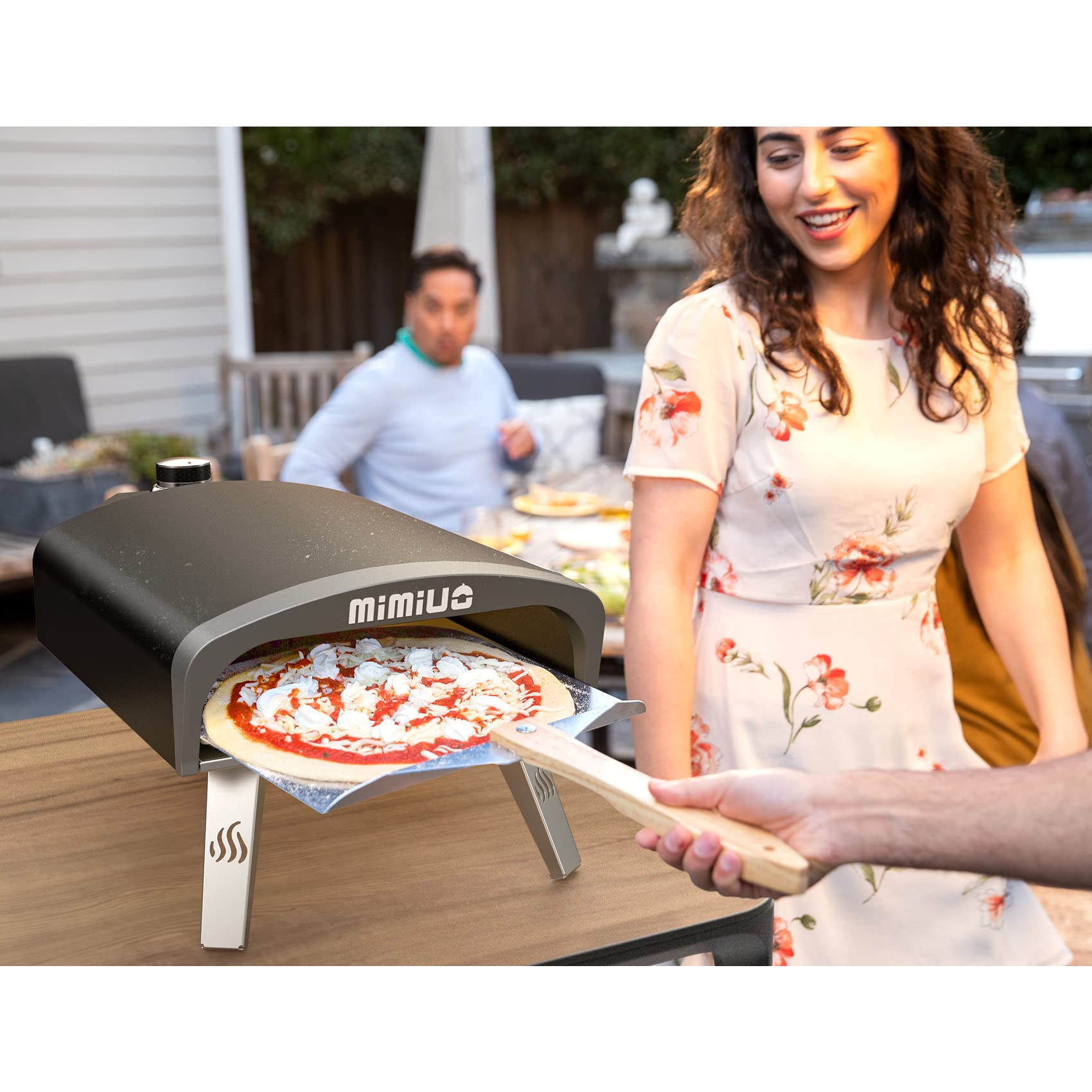Mimiuo Outdoor Gas Pizza Oven - Portable Propane Pizza Ovens for Outside - Professional Pizza Stove with Oven Cover, Pizza Stone and Pizza Peel - (Classic G-Oven Series)