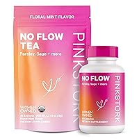 No Flow Bundle: Stop Lactating Products, No More Lactating Products, Postpartum Essentials, No Flow Supplement + No Flow Tea, 2 Products