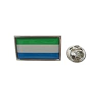 Thin Bordered Sierra Leone Flag Lapel Pin