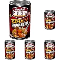 Campbell's Chunky Soup, Spicy Sirloin Burger Soup, 18.8 Ounce Can (Pack of 5)