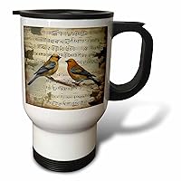 3dRose Cassie Peters AI Generated Art - The Song of the Birds Collage - Travel Mugs (tm-381858-1)