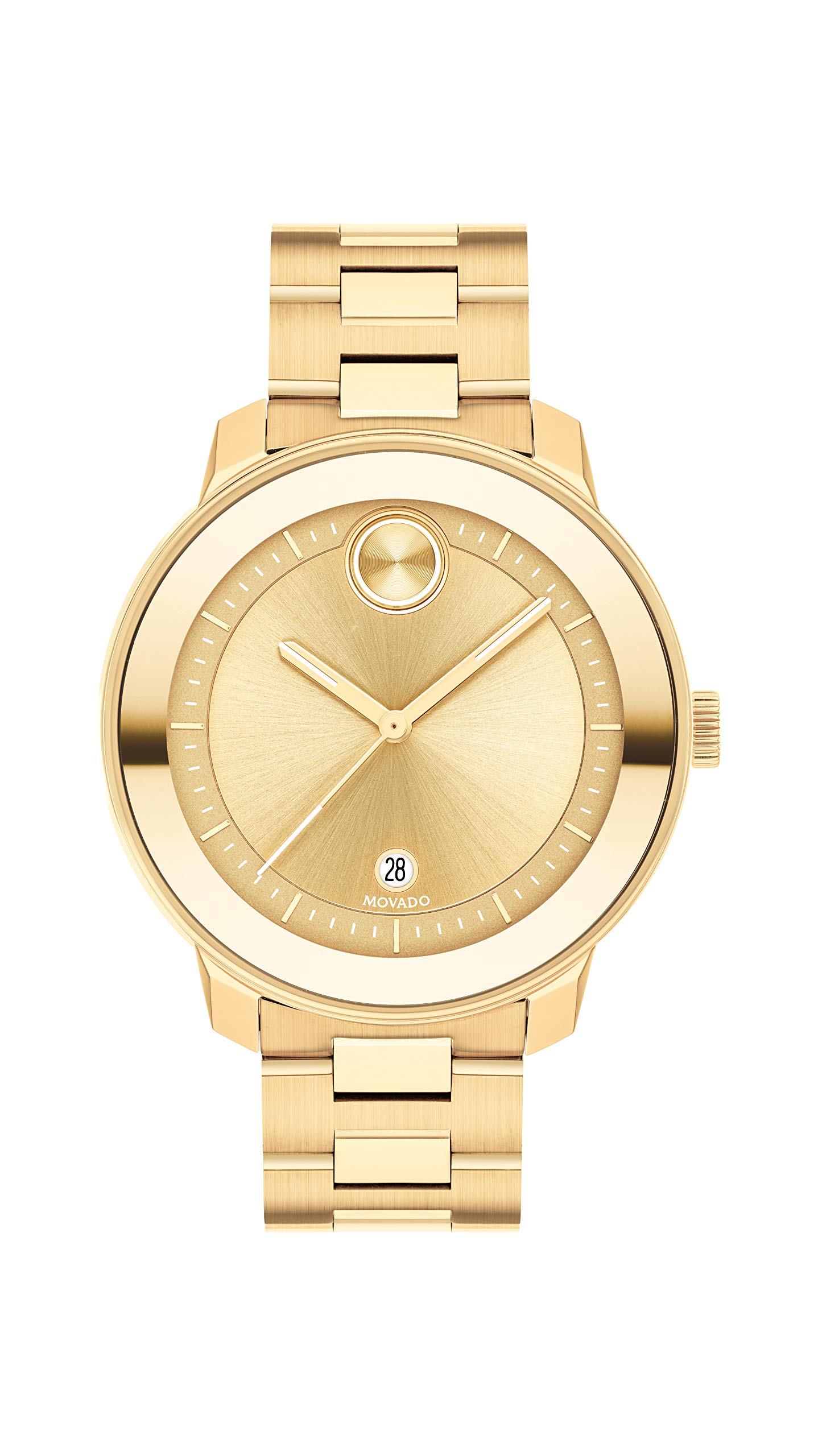 Movado Bold Verso Women's Swiss Qtz Stainless Steel and Bracelet Casual Watch, Color: Yellow Gold (Model: 3600750)