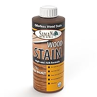 SamaN Interior Water Based Wood Stain - Natural Stain for Furniture, Moldings, Wood Paneling, Cabinets (Antique Walnut TEW-212-12, 12 oz)