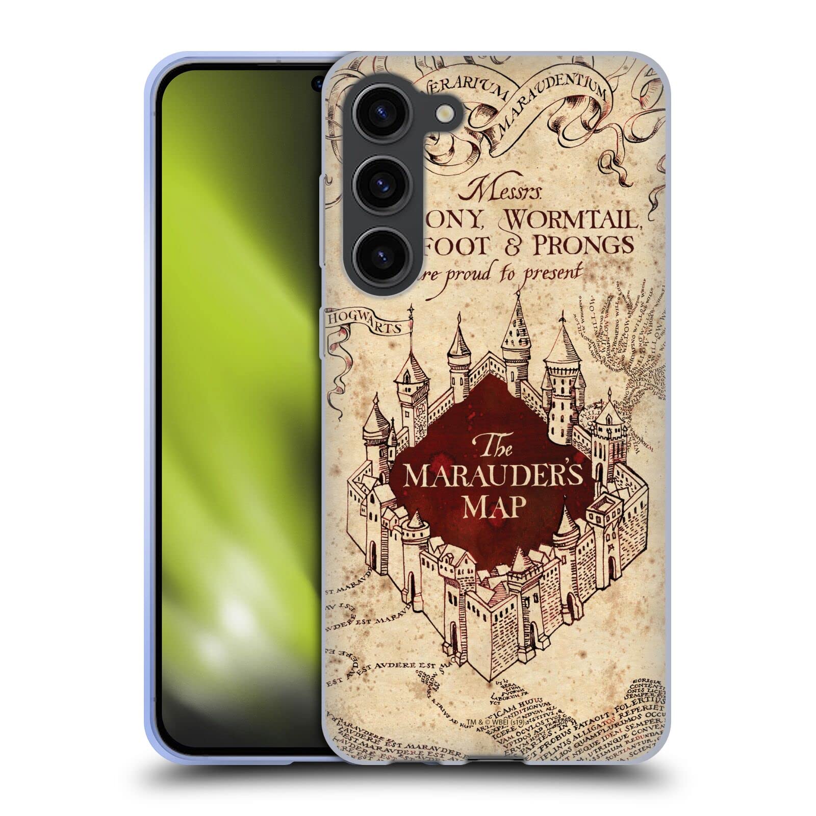 Head Case Designs Officially Licensed Harry Potter The Marauder's Map Prisoner of Azkaban II Soft Gel Case Compatible with Samsung Galaxy S23+ 5G