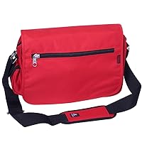 Everest Luggage Casual Messenger Briefcase, Red, Red, One Size