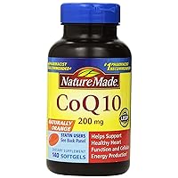 Nature Made CoQ10 Coenzyme Q10 200 mg - 2 Bottles, 140 Softgels Each