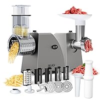 2 in 1 Electric Cheese Grater and Meat Grinder for Home Use, Kube Maker, Sausage Maker, Fruit, Vegetable Slicer, Cheese Shredder for Block Cheese, Salad Maker