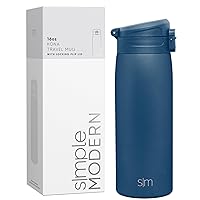 Simple Modern Insulated Thermos Travel Coffee Mug with Snap Flip Lid | Leakproof Reusable Stainless Steel Tumbler Cup | Gifts for Women Men Him Her | Kona Collection | 16oz | Slumberland