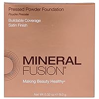 Mineral Fusion Pressed Powder Foundation, Deep 1 - Med/Tan Skin w/Golden Undertones, Age Defying Foundation Makeup with Matte Finish, Talc Free Face Powder, Hypoallergenic, Cruelty-Free, 0.32 Oz