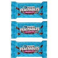 Feastables Mini Milk Chocolate Beast Bars Bundle, New Formula Smoother and Creamier Texture, 1.24 oz (35g), 3 Count Mini Milk Chocolate Feastables Bars