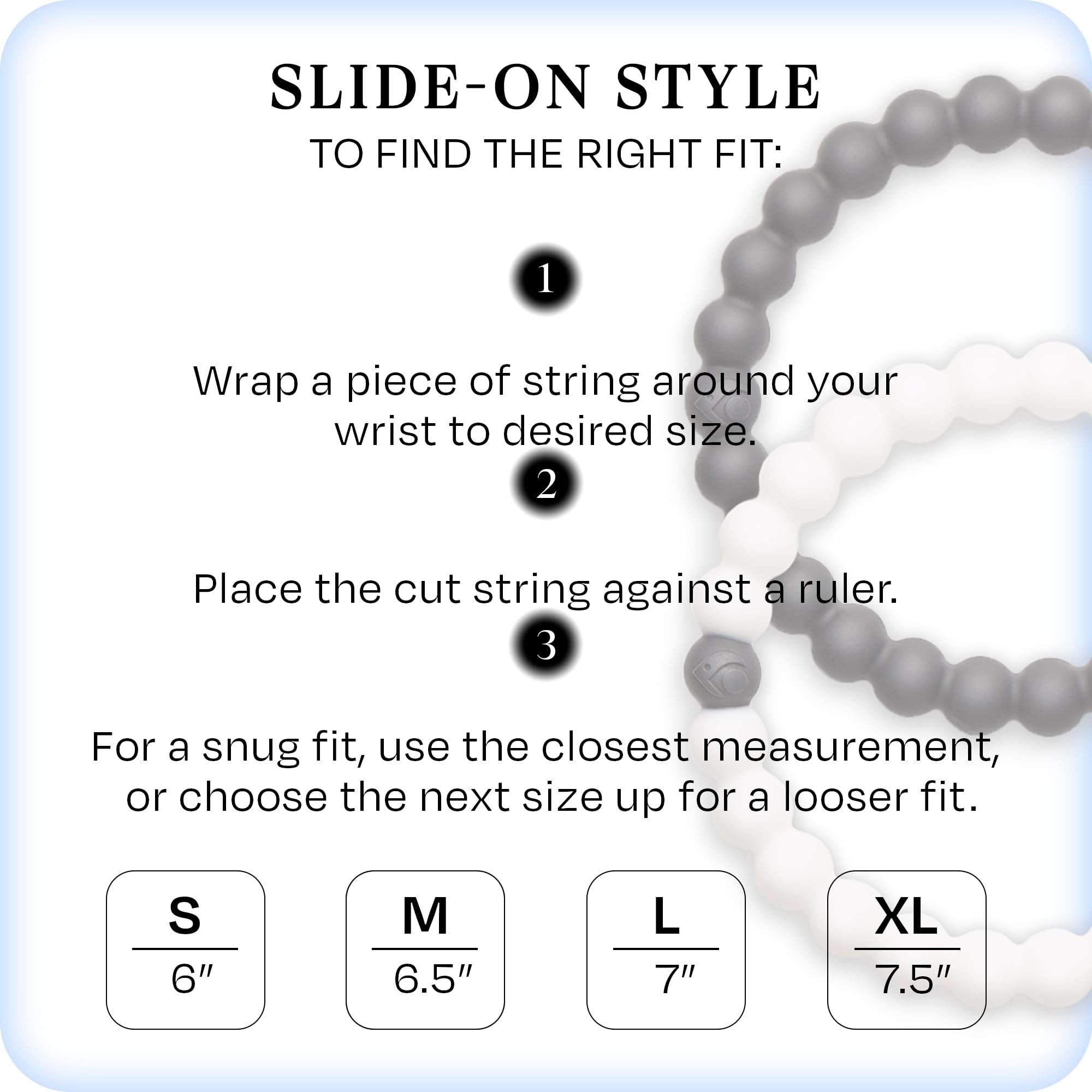 Lokai Silicone Beaded Bracelets for Women & Men - Couples Bracelets, Black & White Matching Bracelets - Silicone Jewelry Fashion Bracelet Slides-On for Comfortable Fit