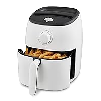DASH Tasti-Crisp™ Electric Air Fryer Oven, 2.6 Qt., White – Compact Air Fryer for Healthier Food in Minutes, Ideal for Small Spaces - Auto Shut Off, Analog, 1000-Watt