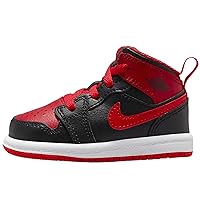 Jordan 1 Mid Baby/Toddler Shoes (DQ8425-132, White/Black-White-Black)