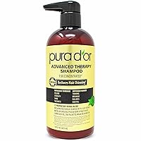 Advanced Therapy Shampoo (16oz) Reduces Hair Thinning & Increases Volume, No Sulfate, Biotin Shampoo Infused with Argan Oil, Aloe Vera for All Hair Types, Men & Women (Packaging May Vary)