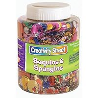 Creativity Street Sequins & Spangles Jar, Assorted Colors and Sizes, 230 Grams