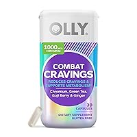 OLLY Combat Cravings, Metabolism & Energy Support Supplement,1000 mcg Chromium, Green Tea, Goji Berry, Ginger - 30 Count