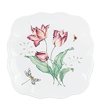 Lenox 788578 Butterfly Meadow Accent Plate, Multicolor, 1 Count (Pack of 1),White