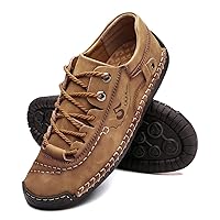 alcubieree Mens Leather Casual Shoes Comfortable Fashion Sneakers Loafers Lightweight Dress Walking Driving Shoes for Men（Size 7.5-13）