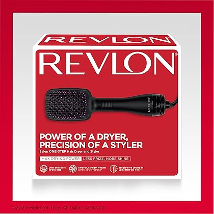 REVLON One-Step Hair Dryer and Styler | Detangle, Dry, and Smooth Hair, (Black)