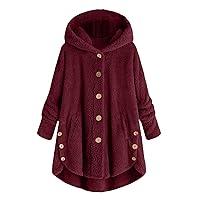 SNKSDGM Winter Coats for Women Fleece Lined Fur Shearling Shaggy 2023 Winter Fashion Outdoor Pea Coat Parka Anoraks Jacket