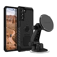 Rokform - Galaxy S21 5G Rugged Case + Magnetic Windshield Suction Phone Mount
