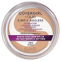 COVERGIRL+OLAY Simply Ageless Instant Wrinkle-Defying Foundation, 205 Ivory
