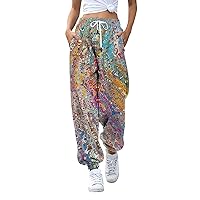 Sweatpants for Teen Girls Trendy Long Sweatpants for Women Tall Sweatpants for Women Gym Sweatpants Womens Lounge Pants with Pockets Tops Under 10 Dollars Cheap Clothes,Green-q,M