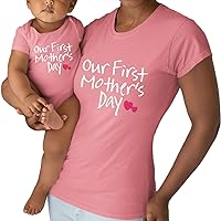 Our First Mothers Day Matching Outfit Baby Gifts for New mom Shirt for Daughter