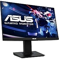 ASUS 23.8” 1080P Gaming Monitor (VG246H) - Full HD, IPS, 75Hz, 1ms, FreeSync, Extreme Low Motion Blur, Low Blue Light, Flicker Free, VESA Mountable, HDMI, VGA, Height Adjustable, 12.8