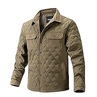 Winter Jackets for Men Puffer Jackets Lightweight Quilted Jackets Slim Fit Casual Long Sleeve Insulation Warm Jackets