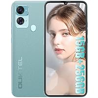 OUKITEL Smartphone Without Contract C33 Android 13 Mobile Phone Cheap, 256GB Smartphone (2TB Expandable) 4G Mobile Phone 6.8 Inch Large Display, 50MP Camera Face ID/Fingerprint/Triple SIM/GPS - Blue