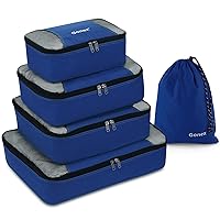 Gonex Packing Cubes for suitcase, 9 Set Lightweight Travel Luggage Packing Organizers with Laundry Bags Travel Essentials Travel Bags for Carry on Suitcases