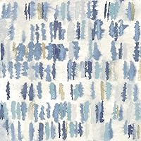 RoomMates RMK12533RL Watercolor Fountain Peel and Stick Wallpaper, Blue, 28 Sq Ft