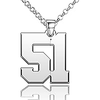 Personalized Jersey Number Necklaces for Mens Athletes Sport Number Chain for Boys Baseball Basketball Football Team Inspiration Jewelry