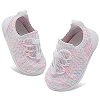 FEETCITY Baby Shoes Boys Girls First Walking Shoes Infant Sneakers Crib Shoes Breathable Lightweight Slip On Shoes