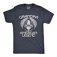 Mens Grandpa an American Legend T Shirt Funny Cool Grandparent Tee for Guys