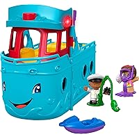 Fisher-Price Little People Toddler Toy Travel Together Friend Ship Musical Playset with 2 Figures & Accessories for Ages 1+ Years