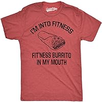 Mens Fitness Burrito Funny Gym T Shirt Sarcasm Hilarious Workout Novelty Tees